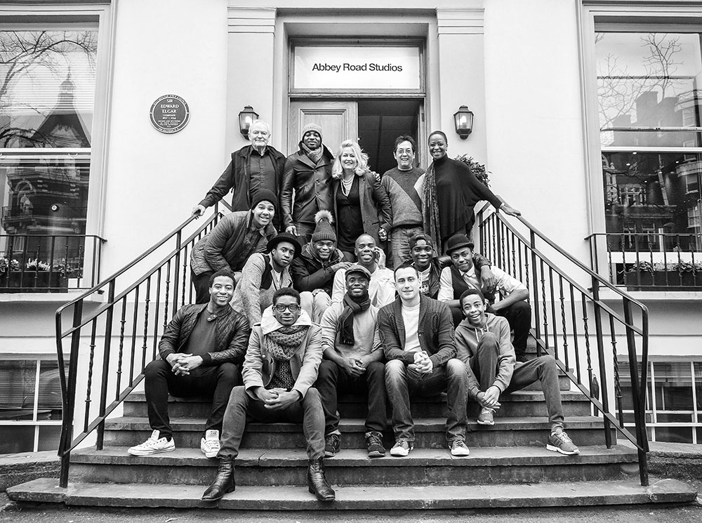 The Scottsboro Boys London Cast at Abbey Road Studios during the recording sessions December 2014